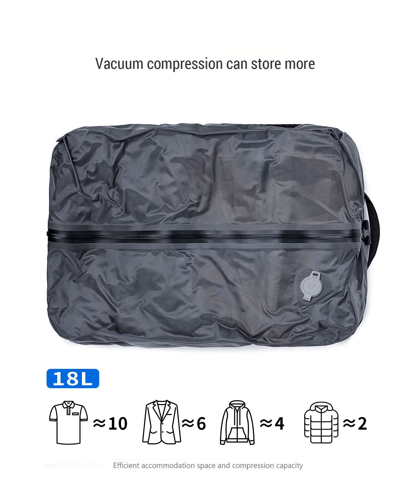 Vacuum compression packing cube for home organization